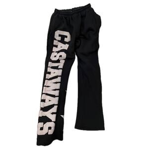 Castaways Black Flared Streetwear Sweatpants Joggers Mens M